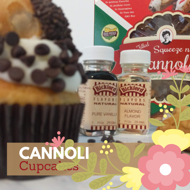 Almond Cupcake with Cannoli Icing
