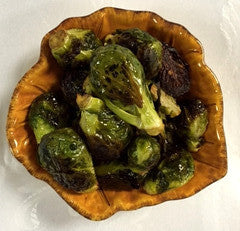 Lemon Garlic Roasted Brussels Sprouts