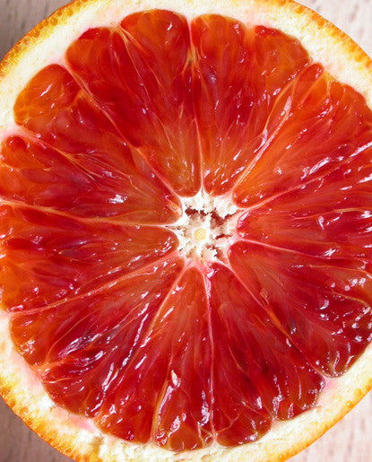 blood orange cut in half