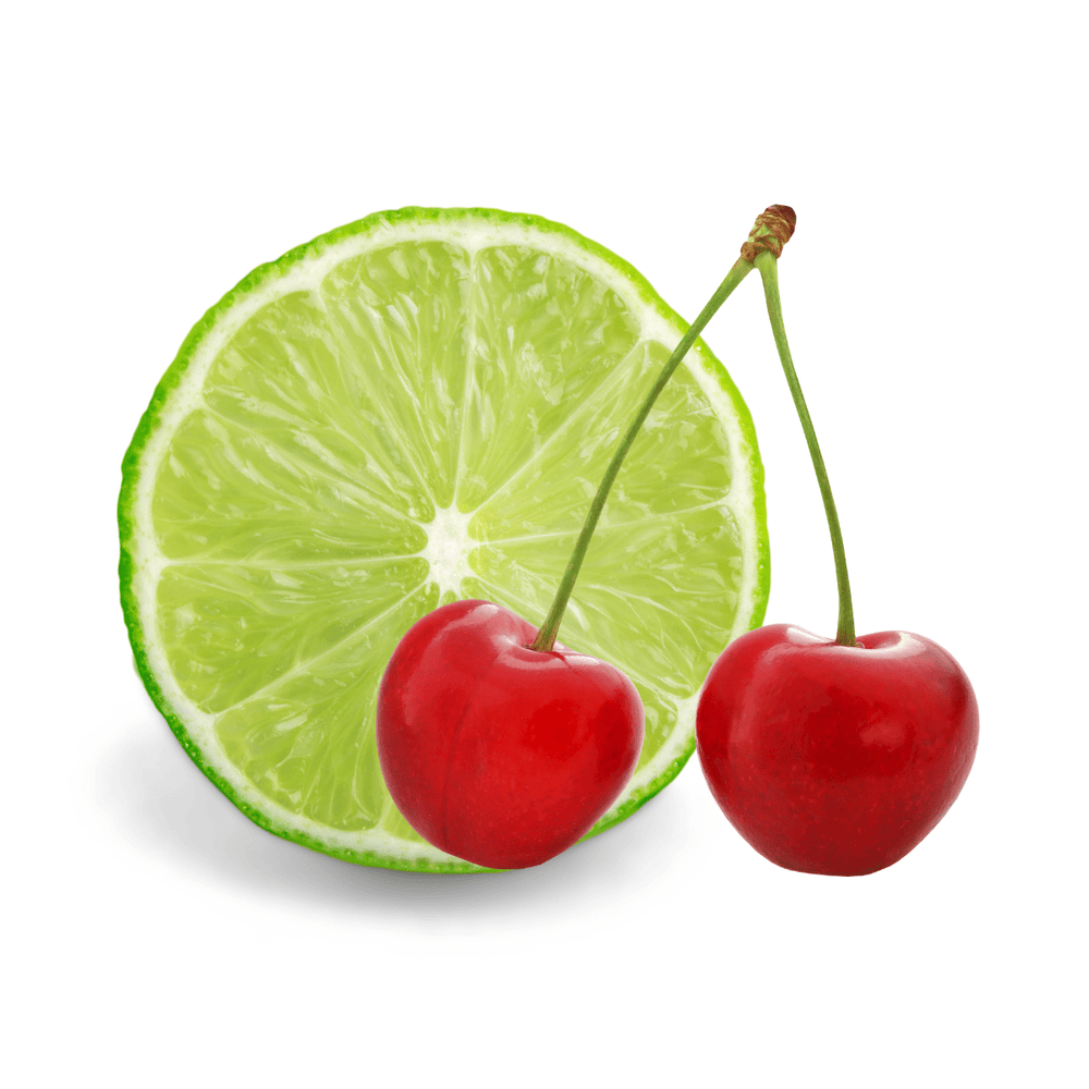lime slice and cherries