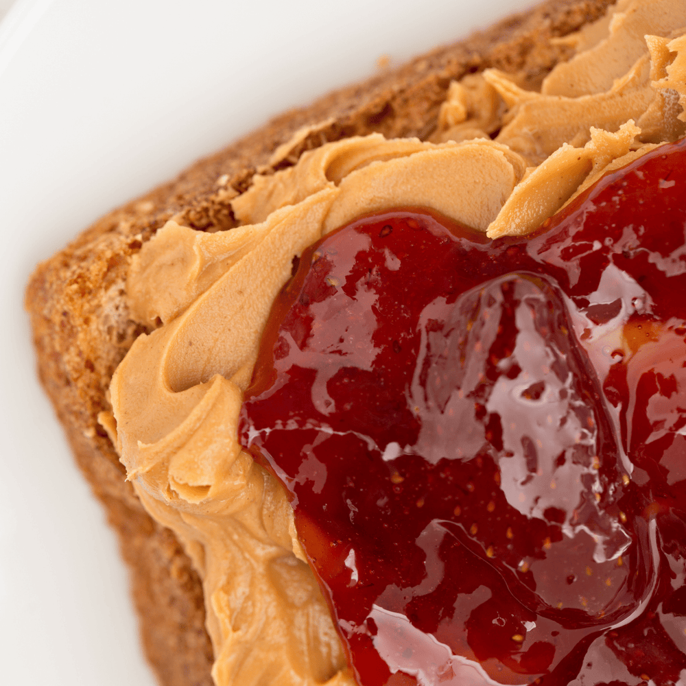 peanut butter and jelly on bread